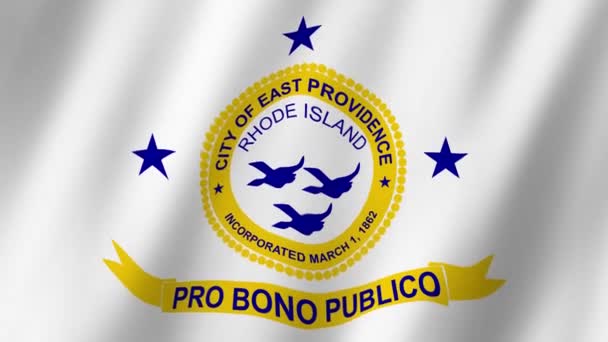 Östra Försynens Flagga Flaggan East Providence Videofilmer Som Viftar Med — Stockvideo