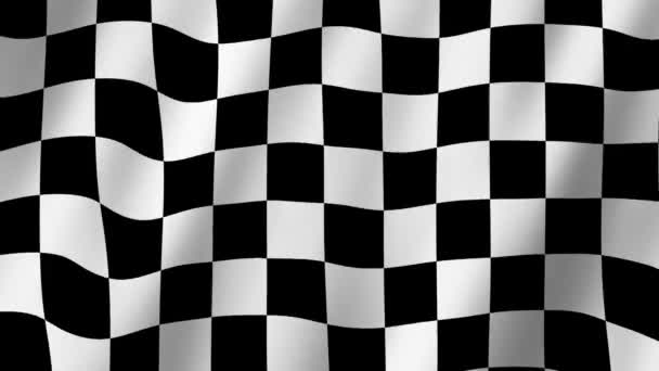 Rennfahne Flagge Von Racing Animation Fahne Wehen Fahne Des Rennens — Stockvideo