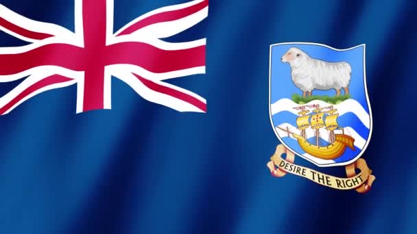 Pavillon Des Îles Malouines Drapeau Des Îles Falkland Séquence Vidéo — Video