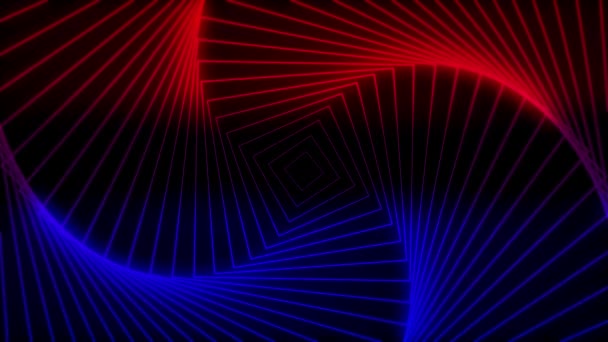 赤と青の抽象的な背景ビデオ 波の背景ループ4Kアニメーション — ストック動画