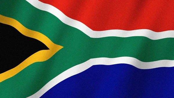 South Africa flag waving in the wind. Flag of South Africa images