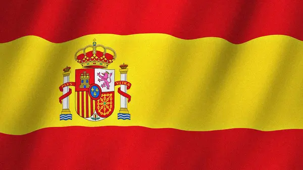 Spain flag waving in the wind. Flag of Spain images