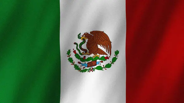 Mexico flag waving in the wind. Flag of Mexico images