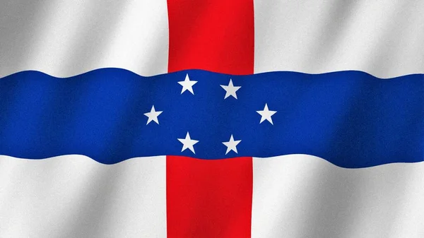 Netherlands Antilles flag waving in the wind. Flag of Netherlands Antilles images