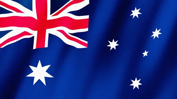 Australia flag waving in the wind. Flag of Australia images