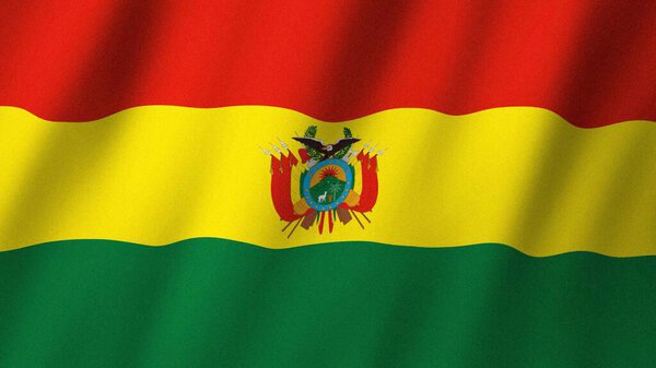 Флаг Боливии размахивает ветром. Изображения: Флаг Боливии