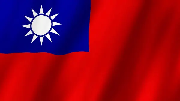 Flag of Taiwan images. Taiwan flag waving in the wind