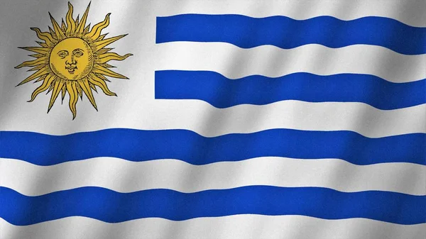 Uruguay flag waving in the wind. Flag of Uruguay images