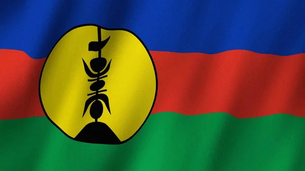 New Caledonia flag waving in the wind. Flag of New Caledonia images