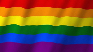 Lgbt Gurur Bayrağı. Gökkuşağı Bayrağı dalgalanıyor. Lgbt bayrağı. Lgbt Gurur resimlerinin bayrağı
