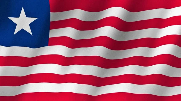 Liberia flag waving in the wind. Flag of Liberia images