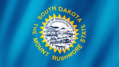 Güney Dakota Bayrağı. Güney Dakota görüntülerinin bayrağı