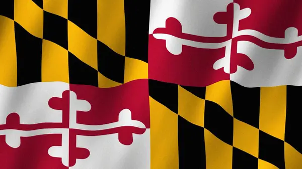 Maryland flag waving in the wind, Flag of Maryland images