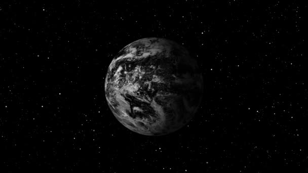 우주에서 지구의 애니메이션 — 비디오
