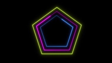 neon ışık çizgisi döngü canlandırması