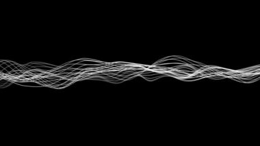 Soyut dijital parçacık dalgası ve ışık soyut arkaplan, animasyon siber veya teknoloji arka planı