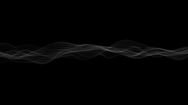 Soyut dijital parçacık dalgası ve ışık soyut arkaplan, animasyon siber veya teknoloji arka planı