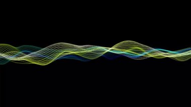Soyut dijital parçacık dalgası ve ışık soyut arkaplan, animasyon siber veya teknoloji arka planı