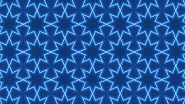 Kaleyidoscope Psychedelic Döngü Animasyon Arkaplanı, Grafiksel Görüntü Mandala Deseni Jeometrik Şekil Soyut Çoklu Renk Tam Renk