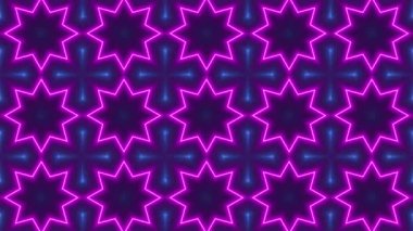 Neon mandala desenli kaleydoskoplar arka plan