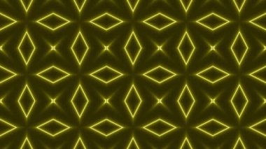 Neon mandala desenli kaleydoskoplar arka plan