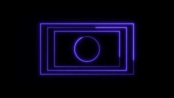 Kard Neon Fényvonal Hurok Animált — Stock videók
