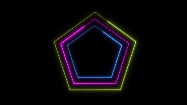 Sablar Neon Ljus Linje Loop Animerad — Stockvideo