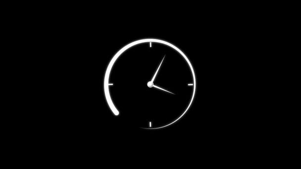 Temporizador Reloj Reloj Lapso Tiempo Uhd Animación — Vídeo de stock
