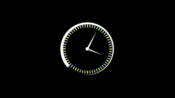 Таймер Годинника Часовий Проміжок Часу Uhd Анімація — стокове відео