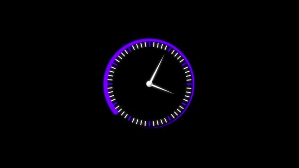 Temporizador Reloj Reloj Lapso Tiempo Uhd Animación — Vídeo de stock