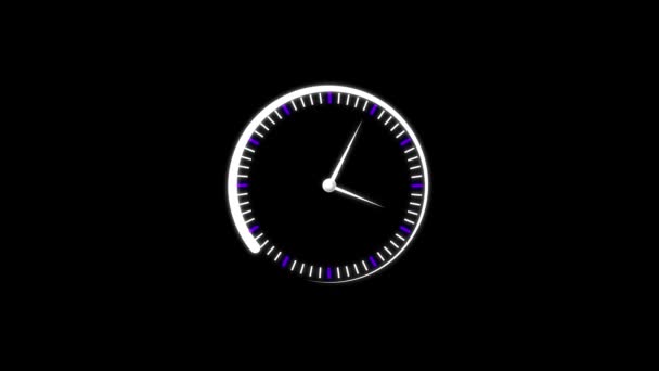 Czas Zegarowy Uhd Animacja — Wideo stockowe