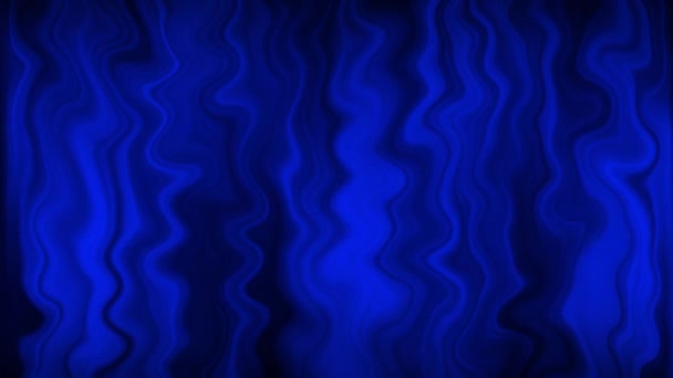 Blaue Farbe Glatte Flüssigkeit Welle Hintergrund — Stockvideo
