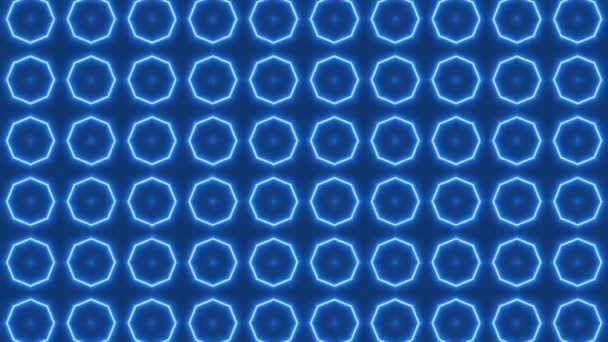万达拉图形图形几何形状抽象多色心电环路动画背景 — 图库视频影像