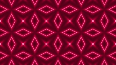Neon mandala desenli kaleydoskoplar arka plan