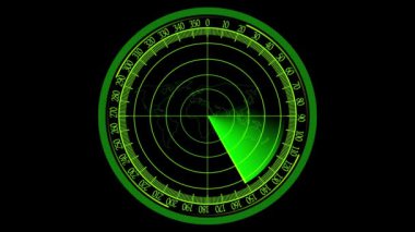 Radar ekranı. Teknoloji Radar HUD Ekran Canlandırması 4K 
