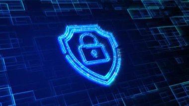 siber güvenlik simgesi canlandırması