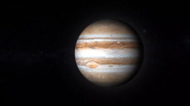 Jüpiter gezegeni 4K 'yı canlandırdı. Dönen gezegen Jüpiter. 