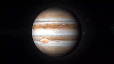 Jüpiter gezegeni 4K 'yı canlandırdı. Dönen gezegen Jüpiter. 