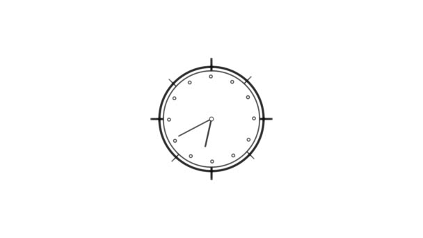 Reloj Lapso Tiempo Uhd Animación — Vídeo de stock