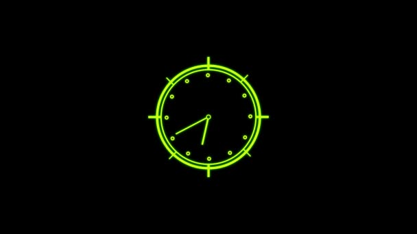 Analoge Uhr Timer — Stockvideo