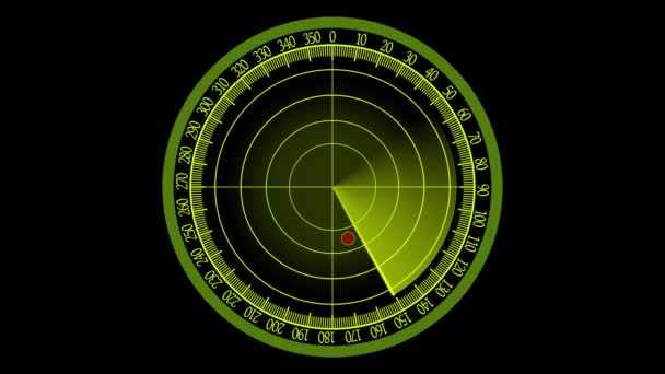 Radarscherm Technologie Radar Hud Scherm Geanimeerd — Stockvideo