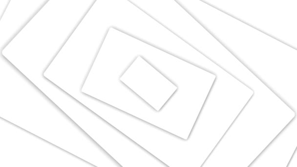 白色和灰色平滑条纹抽象最小几何运动背景 — 图库视频影像