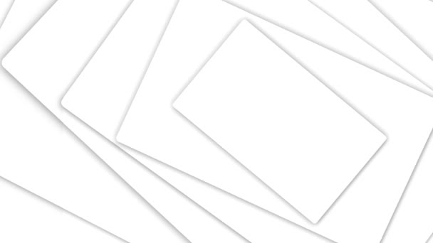 白と灰色の滑らかなストライプ抽象的な最小幾何学的な動きの背景 — ストック動画