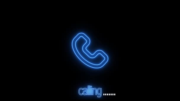 Phone Calling Icon Animated — Stock Video