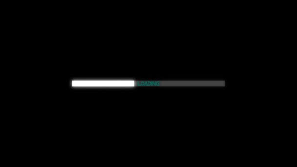 Φόρτωση Bar Download Screen Pixelated Progress Animation Φόρτωση Transfer Download — Αρχείο Βίντεο
