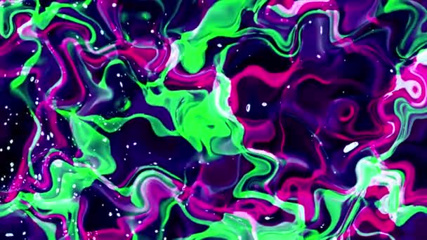 Parlak Sıvı Dalga Animasyon Sıvı Holografik Arka Plan Dalgalar Kumaş — Stok video