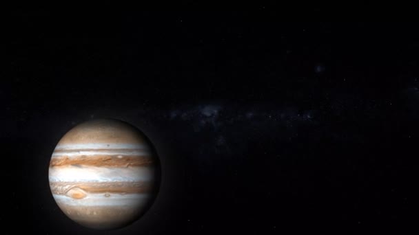 Planeta Jowisz Animowana Wirująca Planeta Jowisz — Wideo stockowe