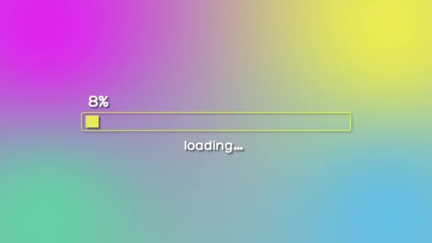 Loading Bar Downloadbar Loading Bar Loading Screen Pixelige Fortschrittsanimation Loading — Stockvideo