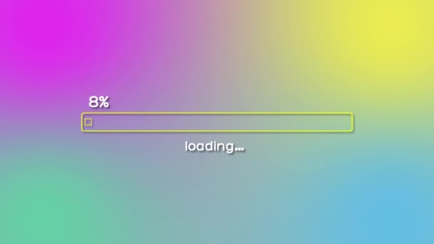 Loading Bar Downloading Bar Loading Screen Pixelated Progress Animation Loading — Stock Video