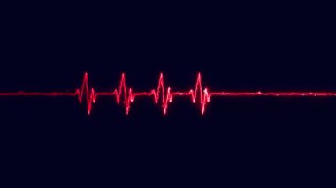 kalp dalgaları siyah arkaplanda